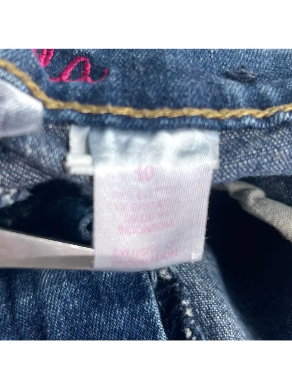 Girls Green Soda Blue Denim Shorts Size 10